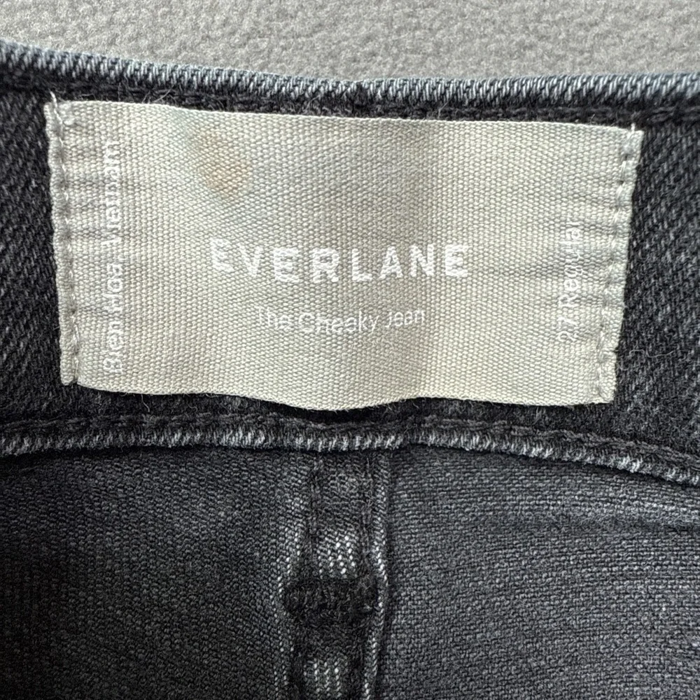Everlane The Cheeky Jean Womens‎ 27 Black Slim Straight High Rise Classic Denim